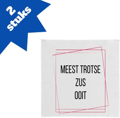 Akyol - meest trotse zus ooit brillendoekjes - Zus - trotse zus - verjaardagscadeau - verjaardag - cadeau - cadeautje voor zus - zus artikelen - kado - geschenk - gift - 17,8 bij 17,8 cm - 2 stuks