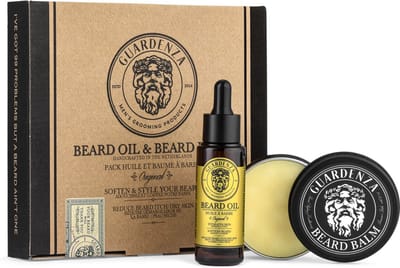 Guardenza Baardset - Baardbalsem 60 ml & Baardolie 30 ml - Cadeauset - Cadeau voor Man