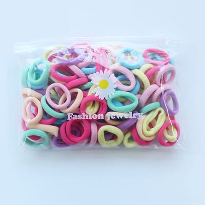 Dikke Haarelastiekjes - 100 stuks - Pastel - Ø 20mm - 5mm Dik - Elastiek - Haar Accessoires - Kinderen - Peuter - Baby - Gift - Cadeau