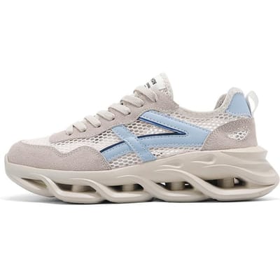 Herenschoenen Ademende Dunne Holle Mesh Schoenen Zomer Lichte Schoenen Modestijl Grijze Schoenen Dikke Zool Sneakers Trendy Schoenen 46 gray