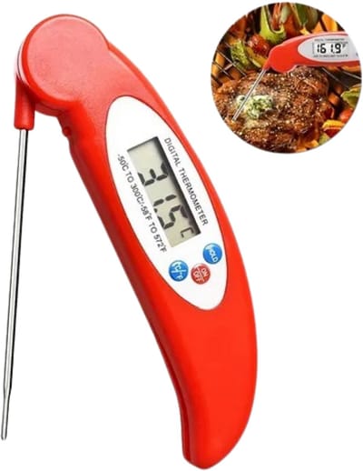 S4D® - Kookthermometer - BBQ Thermometer - Voedselthermometer - Groot Meetbereik -50°C Tot +300°C - Snel En Nauwkeurig – Vleesthermometer - Barbecues -RVS