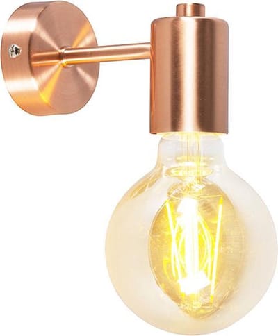 QAZQA facil - Design Hanglamp voor binnen - 1 lichts - D 130 mm - Koper - Woonkamer | Slaapkamer | Keuken