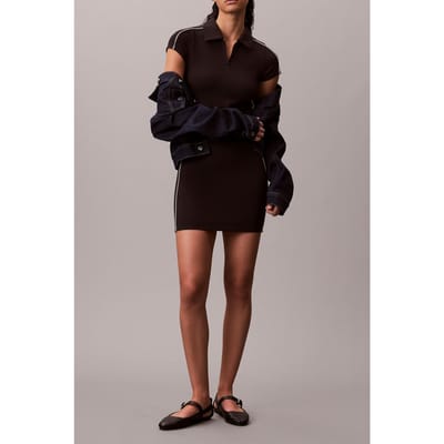 Calvin Klein Ss Punto Milano Dress Black Taglia: XS | Abiti Mini Outlet | Donna | Nero