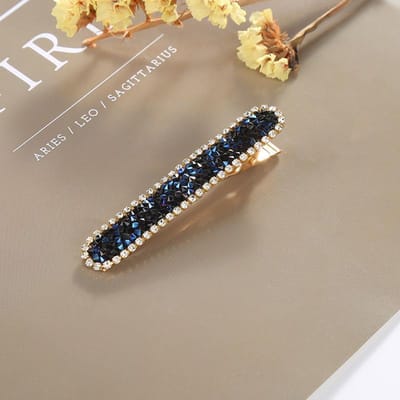 Glanzende strass haarspeldjes geometrische haarspeld haarspeld styling tools haarspeldjes voor vrouwen meisjes blauw