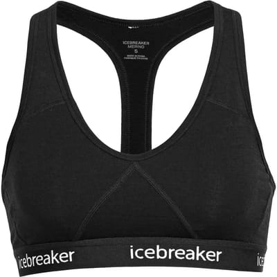 Icebreaker Sprite Racerback BH Dames, zwart Maat XS