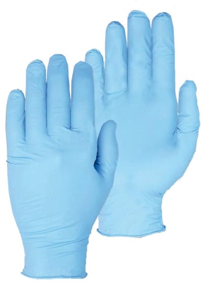 2x 100 stuks - Werkhandschoenen PSP 50-220 Allround Single Use Nitrile - poedervrij - blauw (per 2 dispenserboxen van 100 stuks) - maat 07 / S