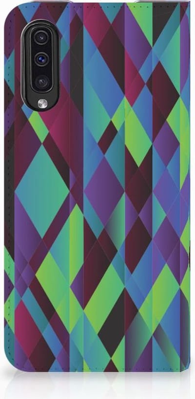 Samsung Galaxy A50 Stand Case Abstract Green Blue