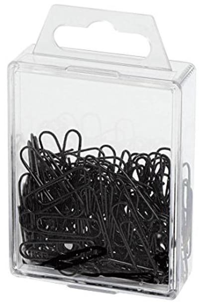 Metaal Paperclips 27 mm Zwart - 100 Stuks met Kunststof Coating