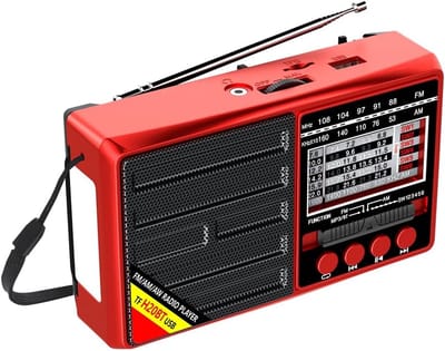 Draagbare Radio - Kortegolf Ontvanger - Nieuws Luisteren - Bluetooth Compatibel - 13 x 9 x 5 cm - Zwart