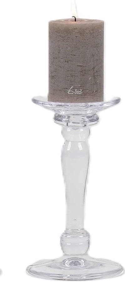 Rasteli - Kandelaar - New Semplice - Glas -Glazen kandelaar voor tafelkaars, bolkaars of kaars - Ø11,5xH17,5cm - zonder kaars - per stuk