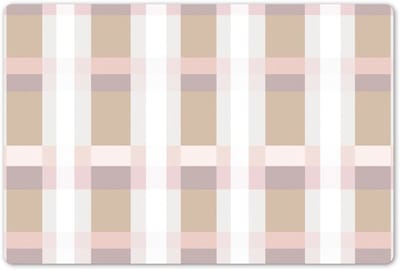 Placemats 45x30 cm - Placemat kunststof - 1 stuk - Ruitpatroon - Aardetinten - Minimalistisch - Borden onderleggers - Decoratie voor op tafel - Keuken tafeldecoratie accessoires - Vinyl onderlegger - Tafelversiering