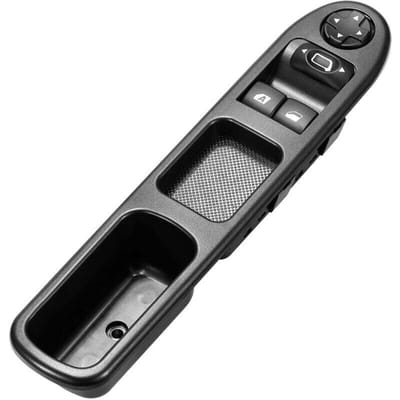 Schakelaar voor het openen en sluiten van het linker voorraam 6554.QC, geschikt voor Peugeot 207 en Citroën C3.