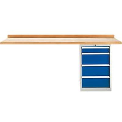 TOP-werkbank, Werkbank met kast, 4 schuifladen, aanbouweenheid, 2000 mm breed