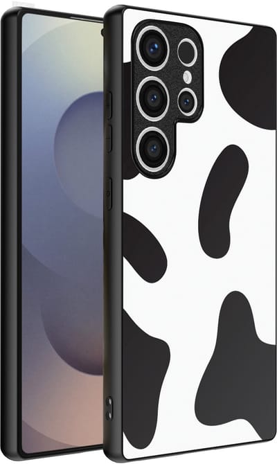 Smartphonica Telefoonhoesje Geschikt voor Samsung Galaxy S25 Ultra met Koeienvlekken Opdruk - TPU Backcover Case With Cow Patches Design geschikt voor Samsung Galaxy S25 Ultra