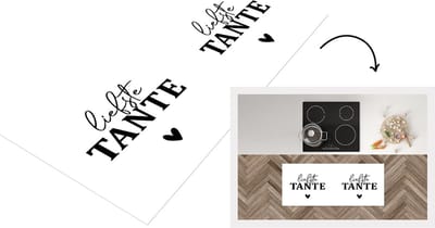 Keukenloper - Loper keuken - Quotes - 'Liefste tante' - Spreuken - 120x50 cm - Keukenloper vinyl