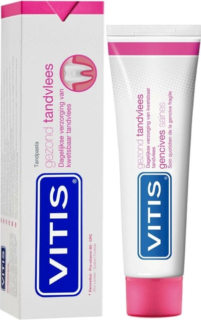 Vitis Tandpasta Gezond Tandvlees - 2 x 75 ml - Voordeelverpakking