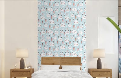 Behang - Fotobehang Konijn - Dieren - Kind - Breedte 120 cm x hoogte 240 cm