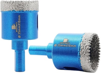 Set van 2 diamant droogboren voor tegels en harde steensoorten, 35 mm
