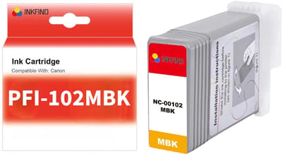 INKFIND PFI-102 Mat Zwart (MBK) Inktcartridge compatibel met Canon PFI-102 - 1-pack Mat Zwart (MBK) *1