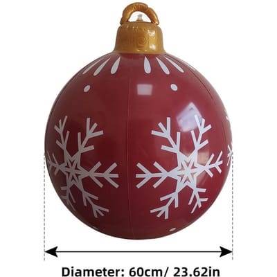 Kerst opblaasbare ballon PVC kerstbal waterdicht ornament groot formaat voor tuindecoratie brown