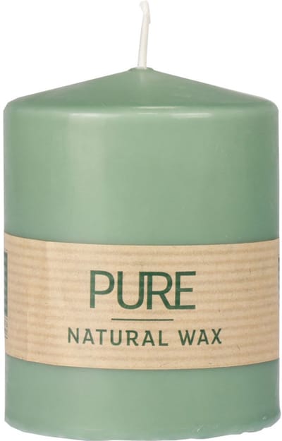 PURE stompkaars groen smaragd Wenzel kaarsen 90/70mm