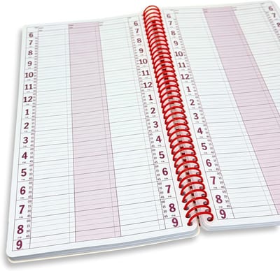 Afsprakenboek - Agenda Planner - Afspraken Plannen - 3 Kolommen Per Pagina - 7 x 13.5 Inch - Roze