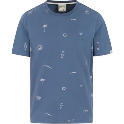 Protest PRTKeely - T-shirt Heren - Korte mouwen - Ronde hals - Crème
