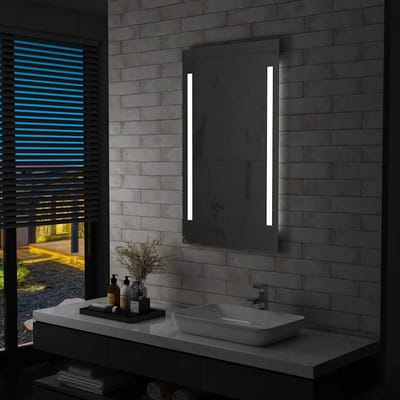 vidaXL - Badkamerspiegel - LED - 60x100 - cm