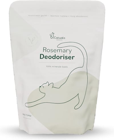 2X Catuals Rosemary Organic Cat Litter Deodoriser - Neutraliseert Urinegeur van Katten - 500g