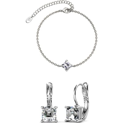 Calle Square Sets - Zilver en Kristal