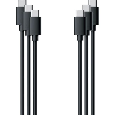 USB-C naar USB-C kabel - 1 meter - Zwart - (3-pack)
