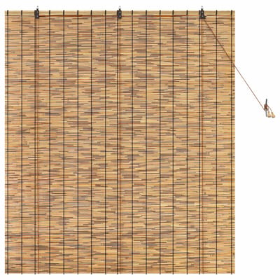 vidaXL - Rolgordijn - Bruin - 140 - x - 160 - cm - Riet