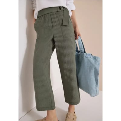 7/8 High Waist broek met wijde pijpen in Loose Fit
