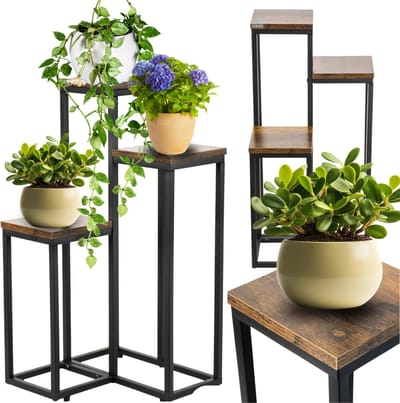 SEDDŌ ICONIC - Loft Plant Standaard - 3 Niveaus - Antislip Voeten - Zwart