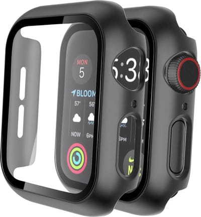 Screenprotector + Hoesje geschikt voor Apple Watch SE 40 mm - Screen Protector Glas Transparant
