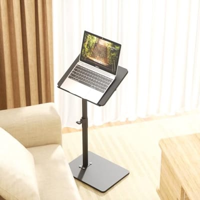 Verstelbare Sofa Armleuning Tafel met Draai- en Hoogtefunctie - Ideaal voor Kleine Ruimtes, Snacktafel voor Bed of Stoel met Telefoon- en Tabletvak