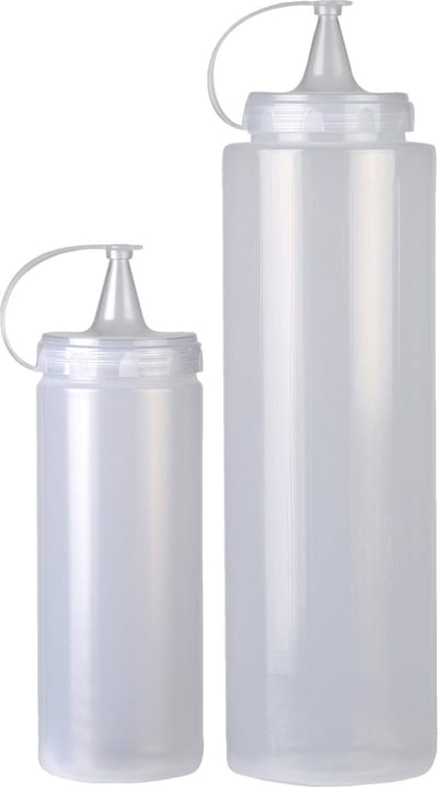 Urban Living doseerflessen/sausflessen - set 2x - met schenktuit - 400 en 1000 ml