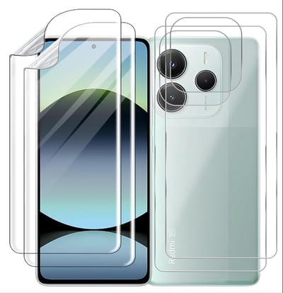 Dailygoody - Schermbeschermer voor Redmi Note 14 5G - Flexibel TPU - Ultradun en krasbestendig - Oliebestendig en hoesvriendelijk - 2+2 stuks - Besche