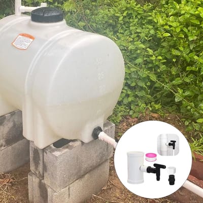 Regenvat, pvc-regenpaal, regenwaterverzamelaar, regenverzamelaar met kraan, multifunctioneel met plug & kraan, recycling regenwater, standaard downspout