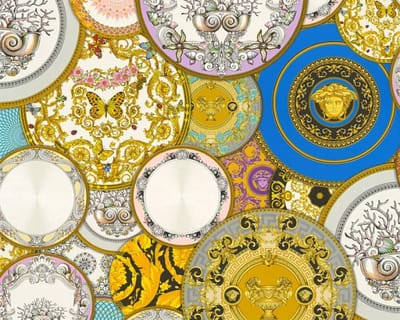 PORSELEINEN BORDEN BEHANG | Design - meerkleurig metallic - A.S. Création Versace 3