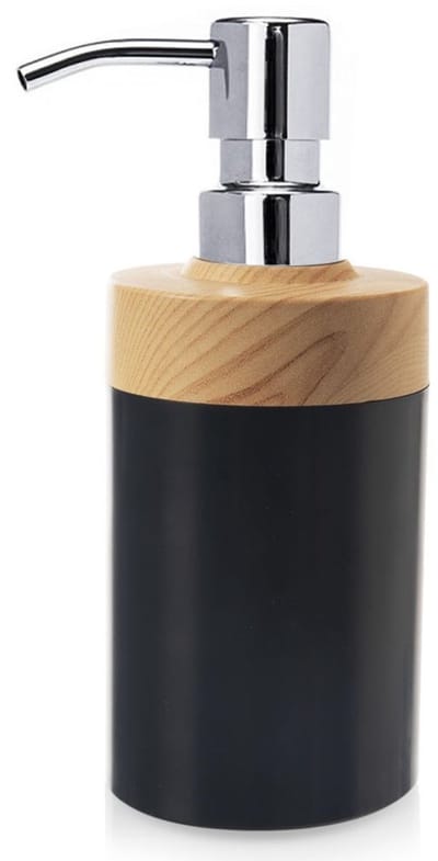 Orion - Zeepdispenser - Zwart - Imitatiehout - 380 ml
