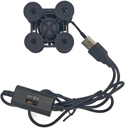 Compacte USB Ventilator - Mini Cooler - Luchtcirculatie Verbeteren - 3 Snelheden Instelbaar - 12 x 6 x 5 cm