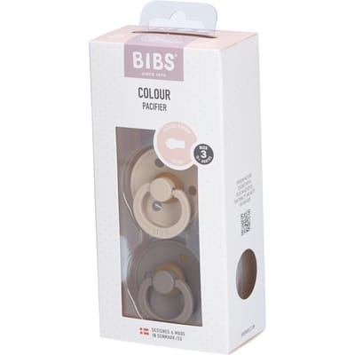 Bibs Fopspeen maat 3 vanilla/dark oak 2 pack 2 Stuks