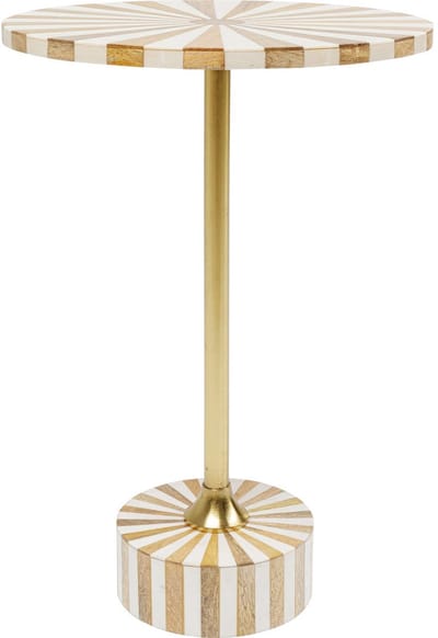 Bijzettafel Domero Cirque Gold White Ø40cm
