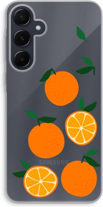 Case Company® - Hoesje geschikt voor Samsung Galaxy A55 hoesje - Will you be my clementine - Soft Cover Telefoonhoesje - Bescherming aan alle Kanten en Schermrand