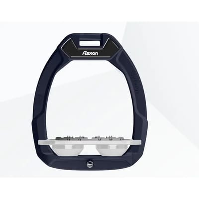 Veiligheids stirrups Plat Ultra Grip Marine/Grijs/Wit Flex-On Safe-On