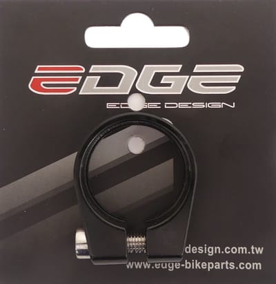 Zadelpenklem Edge ø31.8 aluminium met inbusbout - zwart