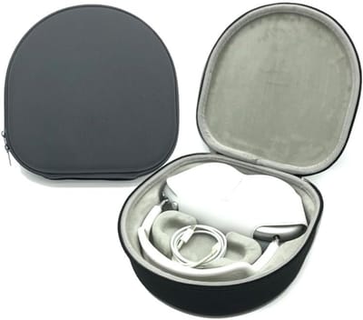 Draagbare Opbergtas - Hoofdtelefoon Case - Reizen Bescherming - Drukbestendig Materiaal - 23.5x23.5x7cm - Zwart