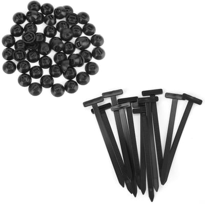 Dailygoods- Kabelbinders 50 Stuks - Nylon Kabelbinders - Zelfsluitende Beugels - 9cm Lang - Zwart - Praktisch Ontwerp - Binders