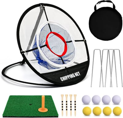 Opvouwbaar Golf Chipping Net met Slagmat en Balset voor Binnen en Buiten